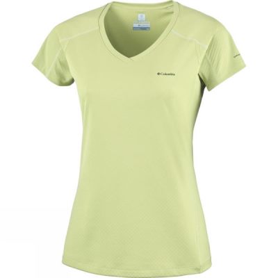 Camisa Columbia Zero Rules Manga Corta Mujer - Amarillo - Chile DTE041589